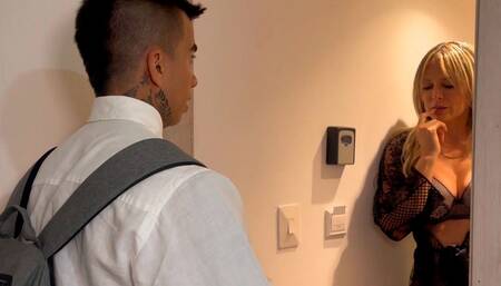 Brazen Woman Coaxes Young Religious Man Who Knocks on Her Door to Preach God's Word to Her