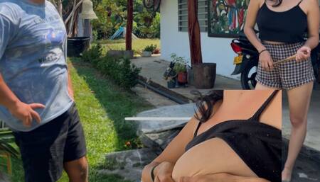 I Squeeze My Huge Milky Tits to Quench Thirst for a Sloppy