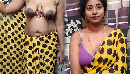 Hot Teen(18+) Wife Calls Husband for Sex by Removing Saree