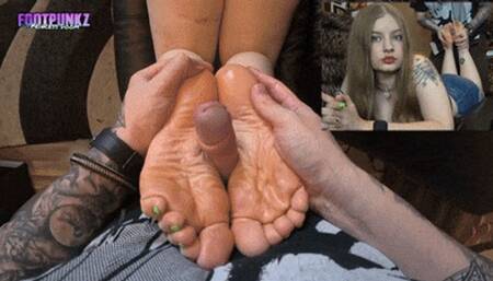 Bratty Blonde Luna PoV Footjob “Hurry and fuck my feet so we can leave”