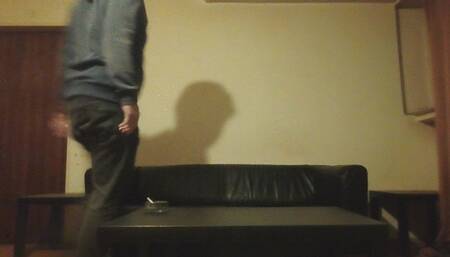 Me, your master ! Is smoking a cigarette !