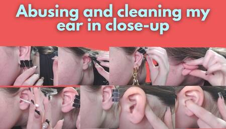 Stretching, pretending and cleaning my ear close up