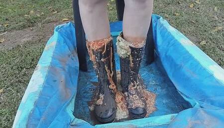 Messy wellies