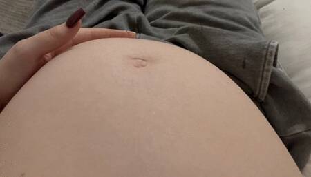 Constant pregnant belly movements