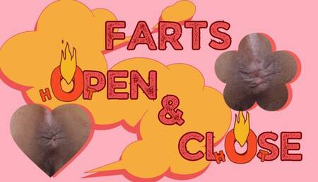 Close-up Ass Hole Opening and Closing, expelling Farts and Moaning