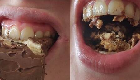 Savoring Every Bite – Mouth, Teeth, and Swallowing Close-Up Fantasy