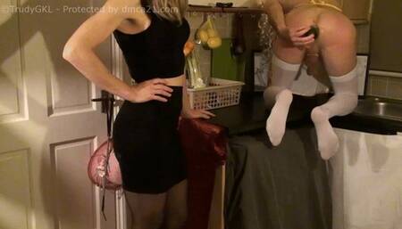 Sissy Fucked with Courgette