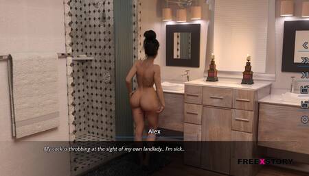 Dreams of Desires Scene 1 - Alex Watching His Landlady While She Taking Shower and Jerking