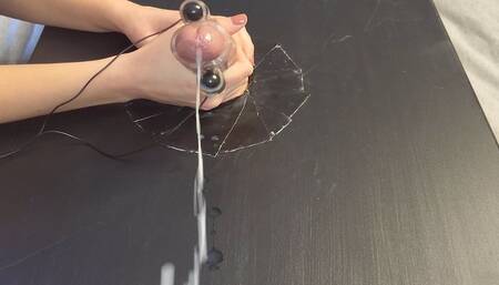 Close Up Teasing Cock Massage With Vibrator - Massive Cum