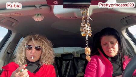 Smoking in Audi car
