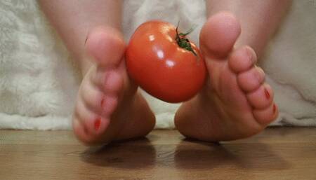 Playing with Tomatoes with Toes