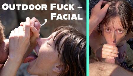 Gorgeous POV Facial and Quickie in the Forest