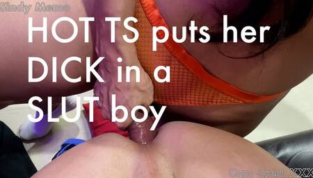 Sindy Wears Orange and Fucks a Tight Butt Pussy