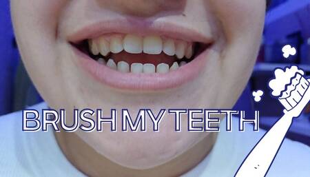 I brush my teeth and drool