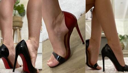 Try On Open Toes Heels & Sandals- SFW Feet and Toenails