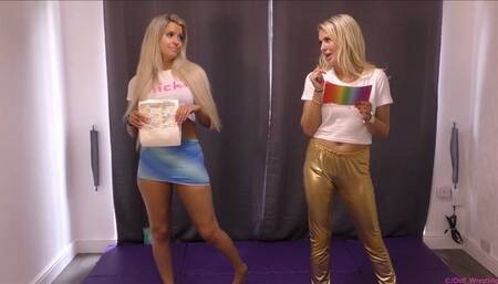 Bra and Panties Match (Strip-Wrestling Match) w, Loser gets strapped in a Nappy (diaper)!! ~ Kelly Vickers vs Chloe Knickx | (January 2025)