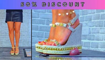 Crushing His Cock & Balls Under My Louboutin Wedges - Ultimate Cam - A127ULT