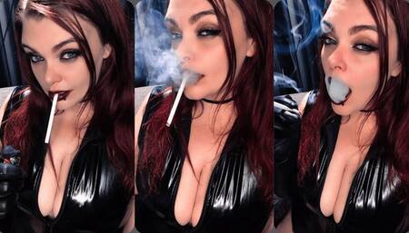 Smoking a Virginia Slim (no audio)