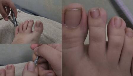 Pampering My Toes: Trimming, Cleaning, and Creamy Care Close-Up
