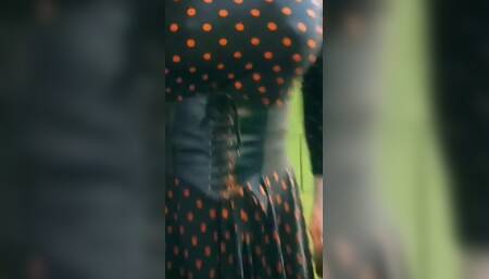 Shemale Twists Her Ass in Front of the Window, Seducing Random Passers-by and Walks in the Entrance Dressed in Women's Clothes