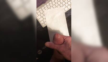 Huge Cock Cums a Huge Load After a Week Without Sex
