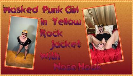 Alt Girl In Yellow Rocker Jacket With Nose Hook Pussy Play And POV Blowjob