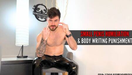 Small penis humiliation & body writing punishment