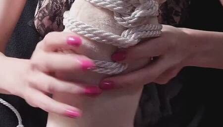 Tying a Plushie - plush penis - Watch and Learn