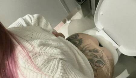 Ugly behavior in a public toilet HD