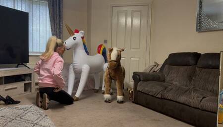 Unicorn ride and pop