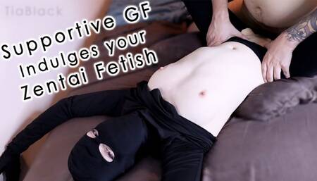 Zentai Fetish with Stripping, Fucking, Cum on Mask