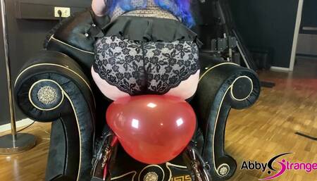 German BBW Abby Strange Pops Balloons, Looner Fetish