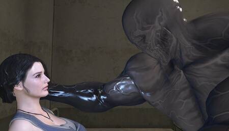 Sexy Jill Valentine fucked by a mutant monster