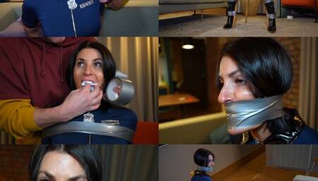 A brothers revenge, police officer sarah wild cuffed, tape bound and gagged (mp4)