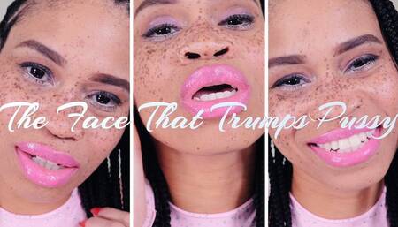 The Face That Trumps Pussy- Ebony Femdom Goddess Rosie Reed Face Fetish Mesmerize Pussy Denial Slave Training- standard definition