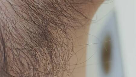 Hairy masturbation with closeups