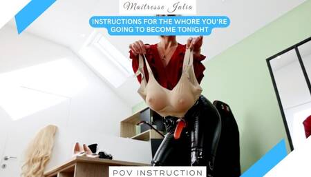 Instruction For The Whore You'll Become Tonight - Mistress Julia