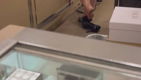 You Caught Me - Risky Public Dipping At Work