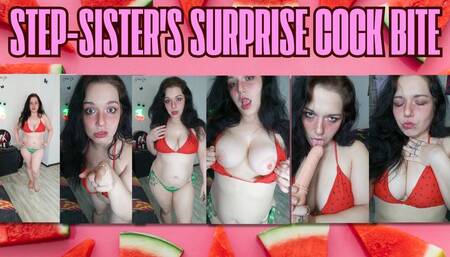 Step-Sister s Surprise Cock Bite