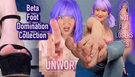 Beta Foot Domination Collection - Losers may only cum to feet - Female Domination, Femdom, Foot Humiliation, Censored with Mistress Mystique Hoops - WMV