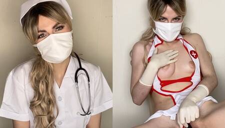 Nurse Jerks off to YOU: JOI, Latex Gloves, Clit Pump, & A Facial on Her Mask