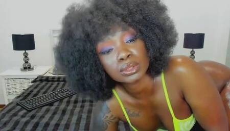 Horny Black Afro Slut Strip Teasing And Creamy Squirt Fingering Wet Pussy