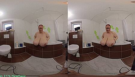 VR180 3D - Sunniva takes a Bubble Bath (Clip No 2776 - 4K mp4 version)