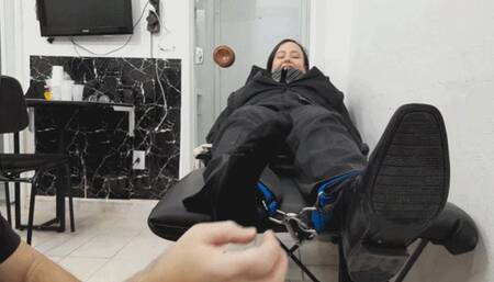 Susu in socks off to lick suck and bites to bare foot tickling