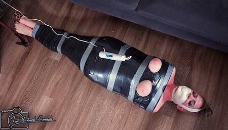 Milked for Moans - Whitney Gets Wrapped in Tight Tape with Her Mouth Stuffed with Panties, a Magic Wand on Her Clit and Cumming in Mummification - 1080