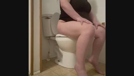 Sexy dump in a black dress