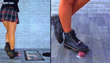 Stomping The Cum From His Balls Under My Muddy Walking Boots - Split Cam - A128SPLIT