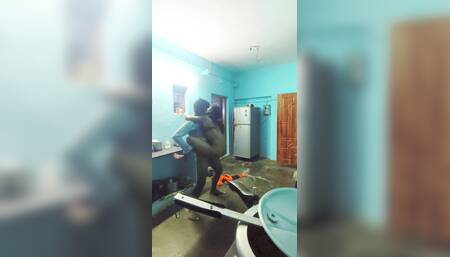 Tamil Girl Cheating in Home to Standing Sex with Her Lover