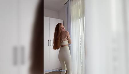 Irish Shy Girl Next Door Slow Stripping and Show Pink Nipples