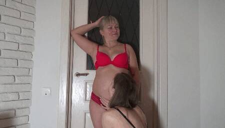 her finger deep in your navel B